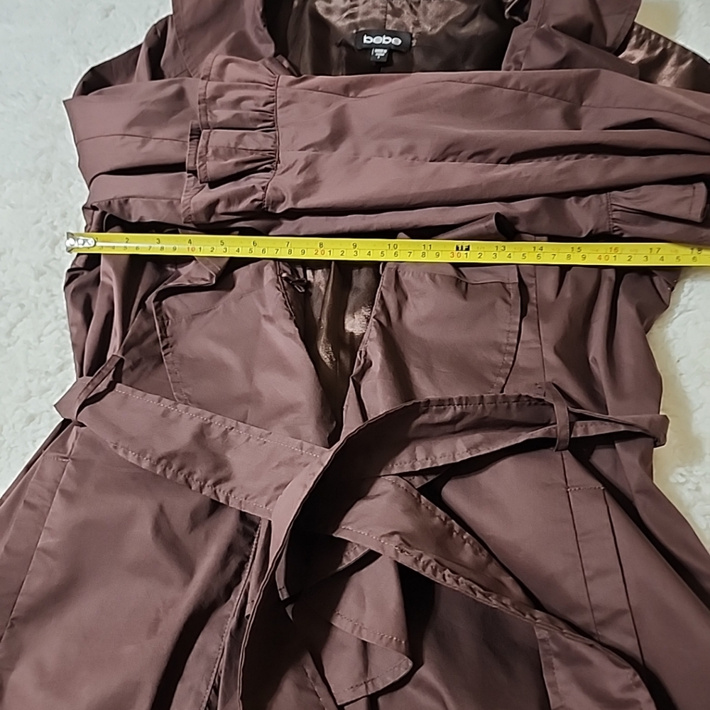 bebe Dark Brown Trench Coat - Picture 9 of 13